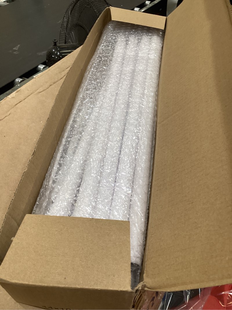 Condition photo showing Good Condition for white long curtain rod for windows 66 to 120 inch, splicing 5/8" heavy duty curtain rod for outdoor patio, sliding glass door, adjustable drapery rod set with brackets, matte white 66 - 120 inch white