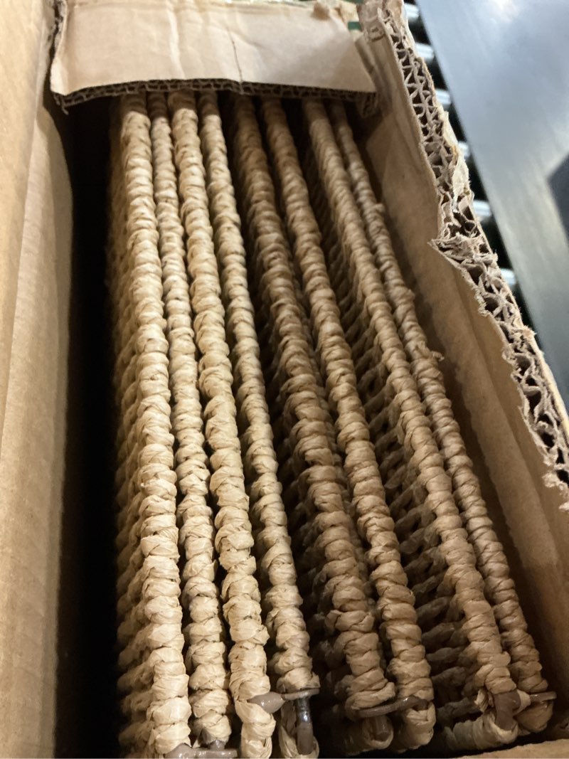 Condition photo showing New/Like New for foldable storage baskets with handles paper rope storage baskets rectangle collapsible hand woven storage cubes bins for organizing shelves living room bedroom pantry (4, 11'' x 11'' x 11'') 11'' x 11'' x 11'', set of 4 natural