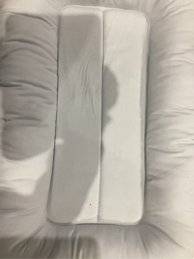 Condition photo showing As Is for Infant Support Cushion - Baby Support Cushion for Newborn, 0-24 Months, Portable Tummy Time Mat for Home and Travel, Soft Cotton, Supervised Use, Baby Essentials Gift, ZumaBlue