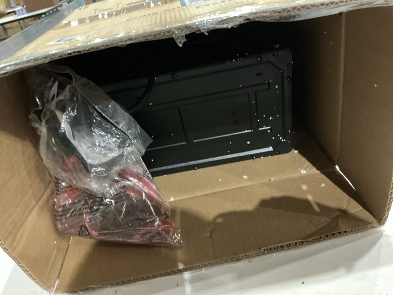 Condition photo showing As Is for turbro suburbs ts17 compact electric fireplace stove, 18” freestanding stove heater with realistic flame - csa certified - overheating safety protection - for small spaces - 1400w black 18"