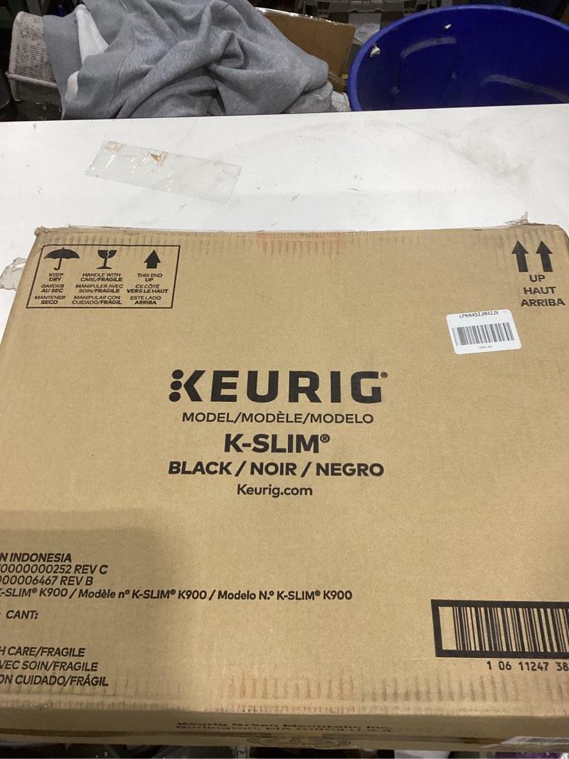 Condition photo showing As Is for Keurig K-Slim Single Serve K-Cup Pod Coffee Maker, Multistream Technology, 3 Brew Sizes, Slim and Sleek Design, 46oz Removable Reservoir, Black
