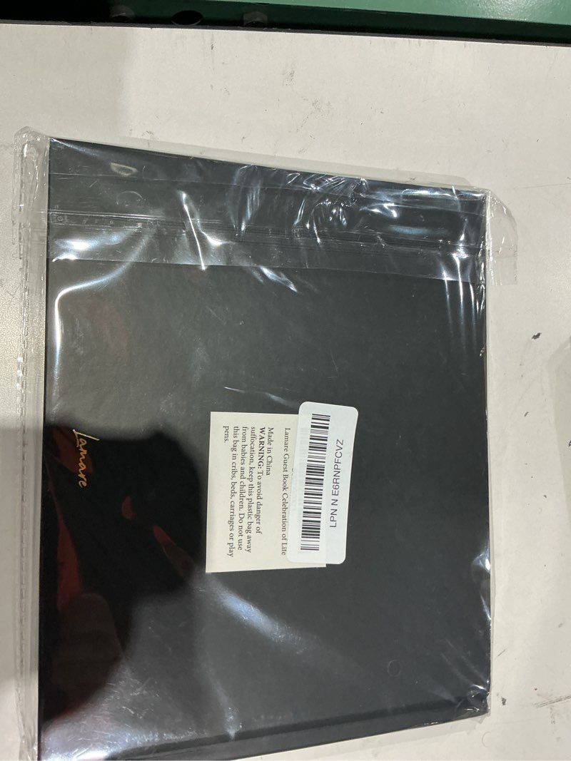 Condition photo showing Good Condition for lamare funeral guest book for memorial service – elegant celebration of life guest book and in loving memory guest book - condolences book for funeral black celebration of life