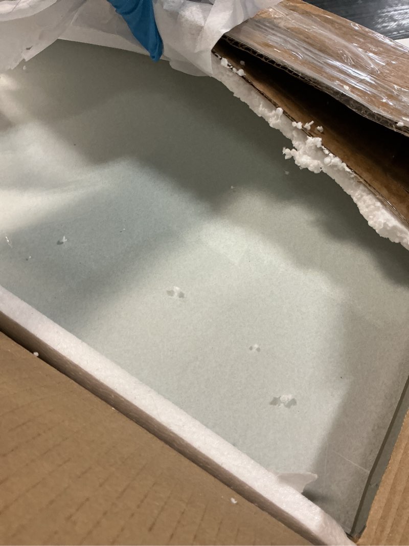 Condition photo showing Good Condition for Bookcase Bookshelf, Tempered Glass Arched Bookshelf for More Storage, Slim Shelving Unit for Bedroom, Bathroom, Home Office, Steel Frame, 6 Tier Gold BC20699G 11.8"D x 13.8"W x 70.3"H Gold