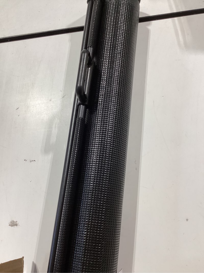 Condition photo showing Good Condition for reinforced 42" tall retractable dog gate, 155" extra long retractable baby gate with support rods - prevent crawling under, indoor/outdoor retractable gate extra tall baby gate retractable fence/black black (42" tall x 155" wide)