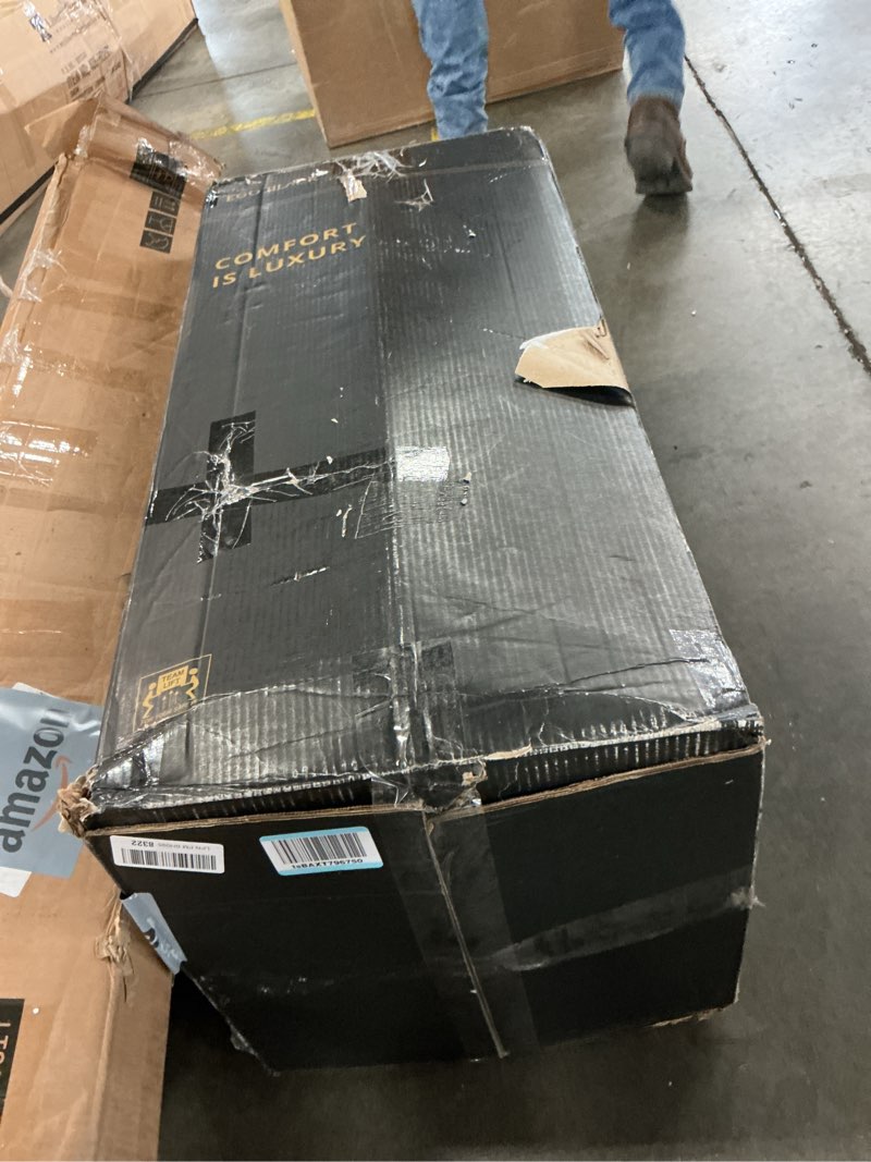 Condition photo showing New/Like New for EGOHOME 14 inch Firm King Mattress, Memory Foam Mattress with Cooling Cover, Bed in a Box, CertiPUR-US Certified, Breathable and Supportive, Made in USA, 76''x80''x14'' Black King (U.S. Standard) 14 Inch Firm