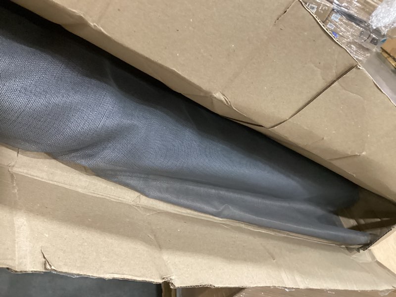 Condition photo showing As Is for pololo fiberglass screen roll high visibility and durable screen easy to diy repair or rescreen window and door screen 48” x 100’ gray