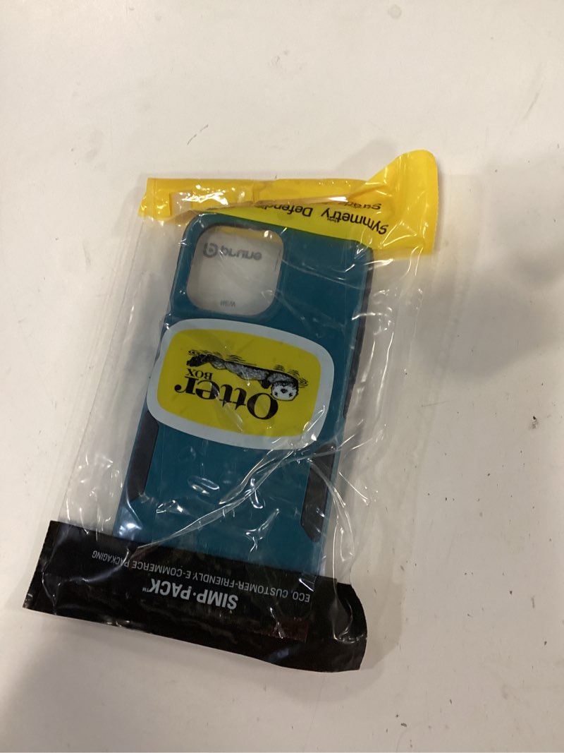 Condition photo showing Good Condition for otterbox iphone 14 pro max (only) – commuter series case – thin, dual-layer, pocket-friendly, port cover – blue/black