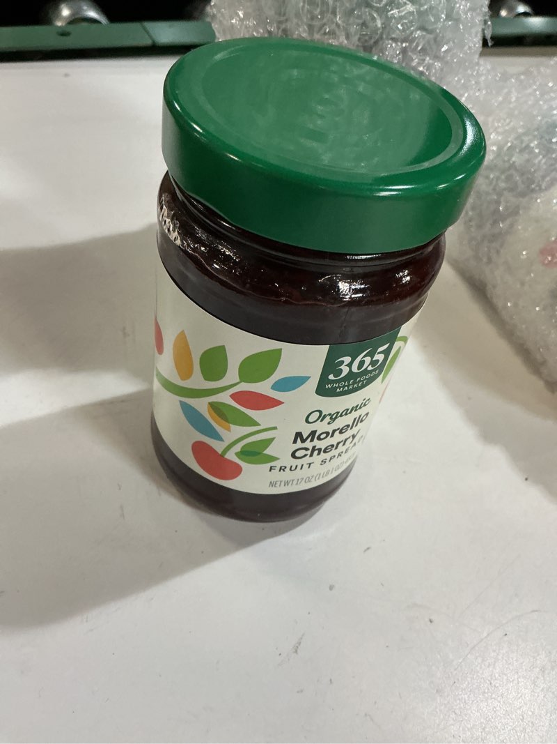 Condition photo showing New/Like New for Best by /Jul/2026)365 by Whole Foods Market, Organic Cherry Fruit Spread, 17 Ounce 1.06 Pound (Pack of 5