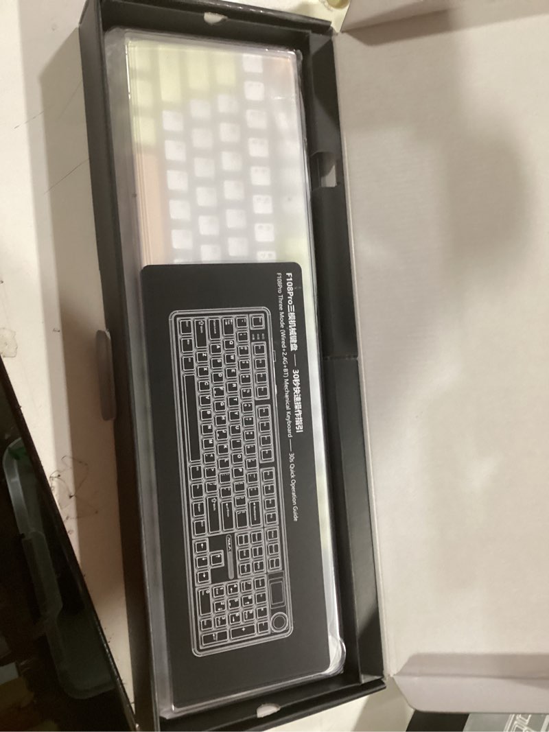 Condition photo showing New/Like New for AULA F108 PRO - Wireless Mechanical Keyboard with Screen&Knob,Hot Swappable Gaming Keyboard with 8000mAh Battery,Pre-lubed Switches,RGB Backlit,PBT Keycaps Creamy Sounding Computer Keyboards,104 Keys Mocha Mousse