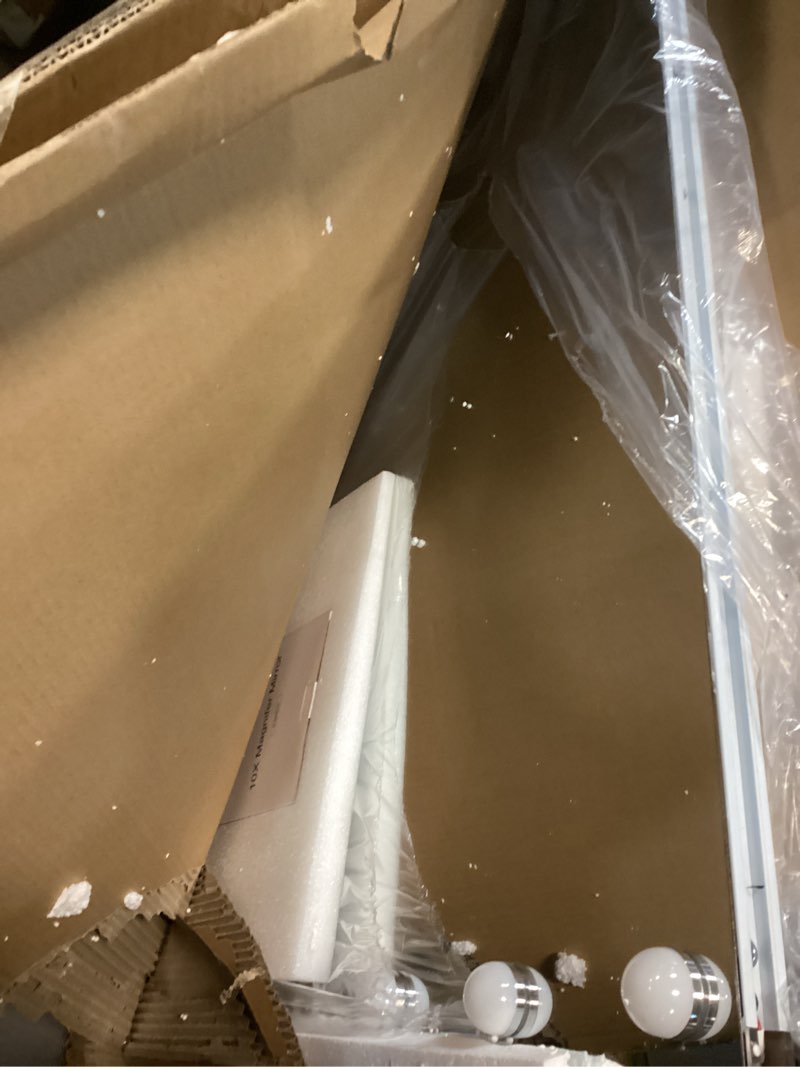 Condition photo showing Good Condition for VANITII Large Vanity Mirror with 20 Bulbs Lights 40"x32" RGB Backlit Hollywood Makeup Mirror with Dimmable 3 Lighting Modes Lighted Desktop Wall-Mount Mirror with Smart Touch 31.5"L x 40"W