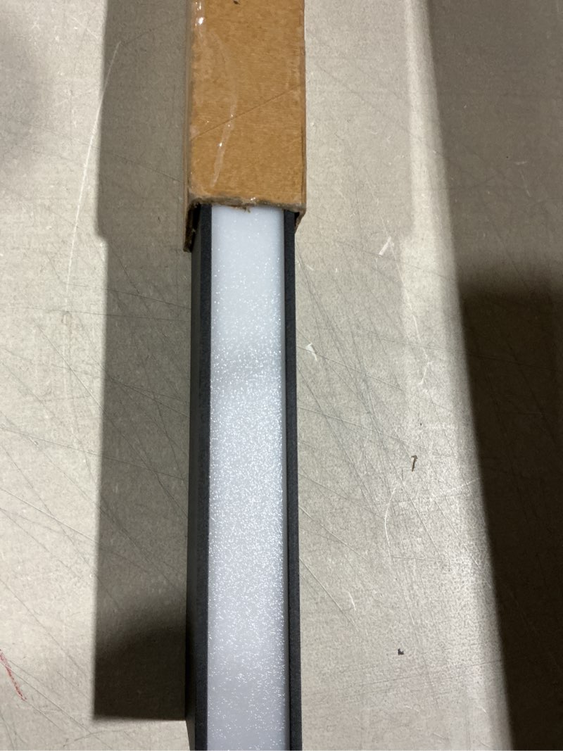 Condition photo showing As Is for black ceiling light led, modern and simple, long strip ceiling surface installation, suitable for living room, bedroom, corridor and kitchen, remote control to switch color and brightness, 23.6 inches black 23.6in