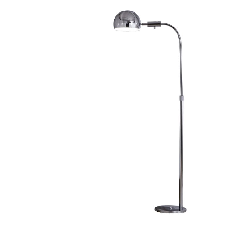 Satellite 58 in. Modern Chrome LED Full Spectrum Pharmacy Floor Lamp with Dimmer