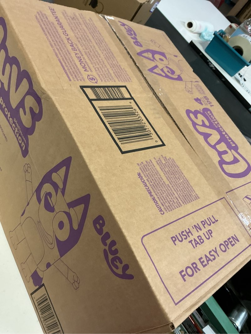 Condition photo showing New/Like New for Luvs Size 4 Baby Diapers, Platinum Protection Bluey Diapers for Day & Night, Size 4, 198 Count (Packaging May Vary) Size 4 198