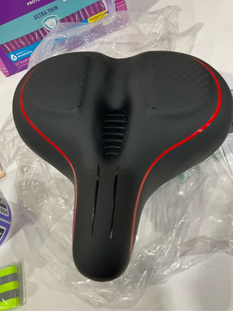 Condition photo showing Good Condition for Oversized Bike Seat for Peloton Bike & Bike+, Comfort Seat Cushion Compatible with Peloton, Road or Exercise Bikes, Bicycle Wide Saddle Replacement for Men & Women, Accessories for Peloton Red