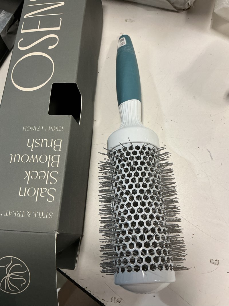 Condition photo showing As Is for Medium Round Brushing Brush - Ceramic Hair Brush for a Smooth Salon Style Look - Professional Brushing Brush Ideal for All Hair Types - 43 mm 1.7 Inch