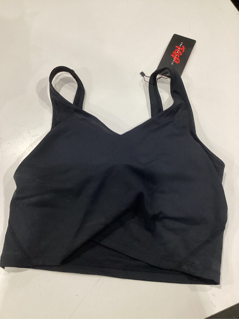 Condition photo showing New/Like New for the gym people womens' sports bra longline wirefree padded with medium support black medium