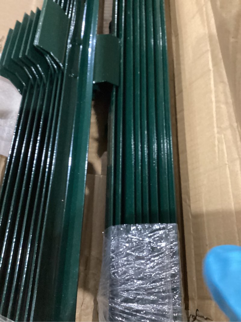Condition photo showing Good Condition for fence posts 4.8 ft - 16 pack, heavy duty metal fence post, no dig u post for farm, garden, orchard and outdoor wire fencing (green) 16 4.8ft