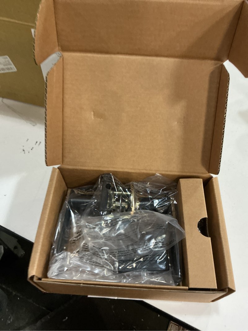 Condition photo showing New/Like New for Amazon Basics Contemporary Stamford Passage Door Lever, Easy Installation, Matte Black, 1-Pack 1 Pack Passage Passage