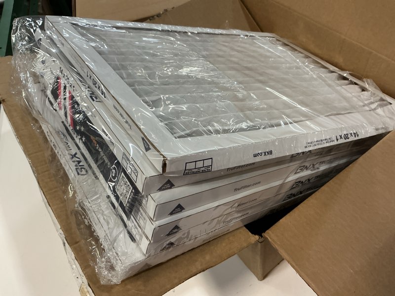 Condition photo showing Good Condition for bnx trufilter 14x20x1 air filter merv 13 (6-pack) - made in usa - electrostatic pleated air conditioner hvac ac furnace filters for allergies, pollen, mold, bacteria, smoke, allergen, mpr 1900 fpr 10 merv 13 14x20x1 6-pack