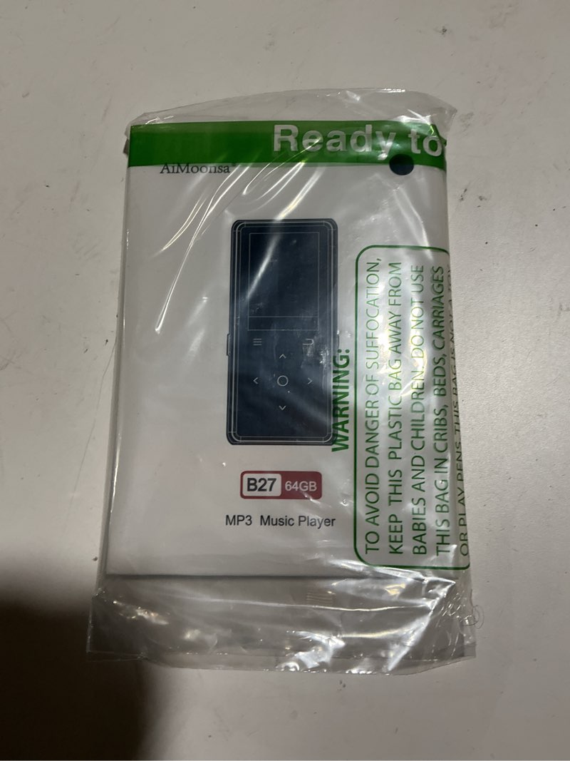 Condition photo showing As Is for 64GB MP3 Player with Bluetooth 5.2, AiMoonsa Music Player with Built-in HD Speaker, FM Radio, Voice Recorder, HiFi Sound, E-Book, Earphones Included Black - 64GB