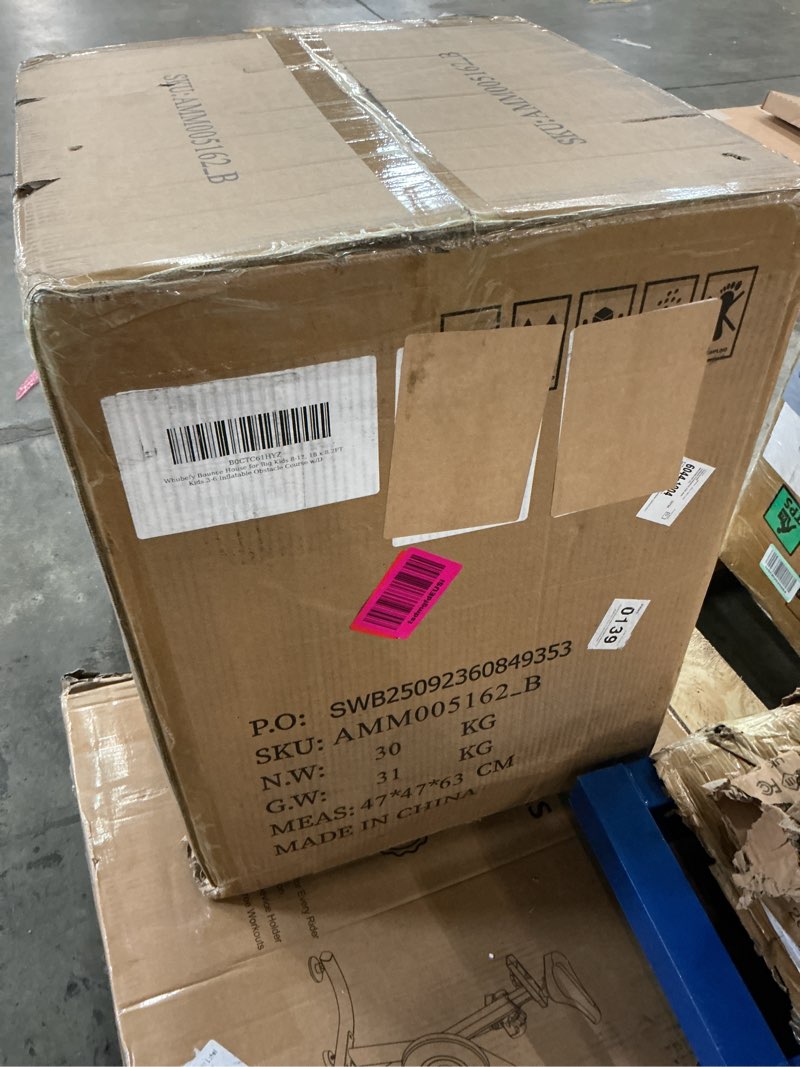 Condition photo showing New/Like New for Whubefy Bounce House for Big Kids 8-12, 18 x 8.2FT Kids 3-6 Inflatable Obstacle Course w/Dual Tunnels, Large Slide, Climbing, Obstacles and Bounce Area Castle for Birthday Party, Fun Racing Game