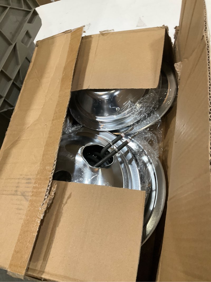 Condition photo showing Good Condition for WB30M1 WB30M2 GE Electric Stove Burners Replacement Element with Stove Burner Covers Drip Pans for Electric Stoves Compatible with GE Hotpoint Electric Range Stove Top