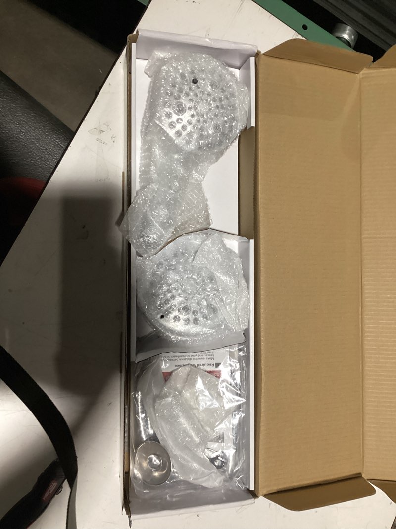 Condition photo showing Good Condition for High Pressure Handheld/Rain 82-mode 3-way Shower Head Combo with 25.75" Adjustable Drill-free Stainless Steel Slide Bar, Pet & Tub Power Wash and Anti-clog Nozzles, with 5ft Hose - Polished Chrome