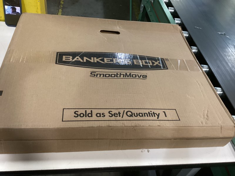 Condition photo showing New/Like New for bankers box small classic moving box 10 pack, reinforced handles, tape-free assembly, box with lid, 15-in x 12-in x 10-in (7714901) small, 10 count (pack of 1)