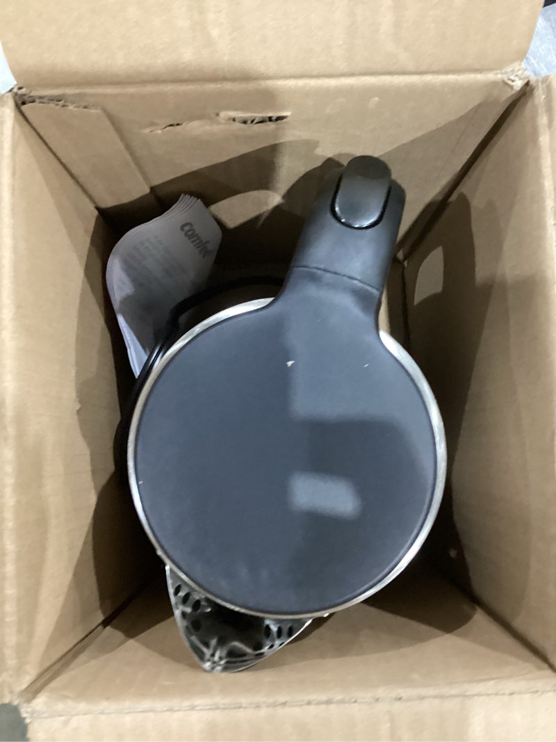 Condition photo showing As Is for comfee' 1.7l stainless steel electric tea kettle, bpa-free hot water kettle electric with led light, auto shut-off and boil-dry protection, 1500w fast boil electric kettle silver 1.8 quarts