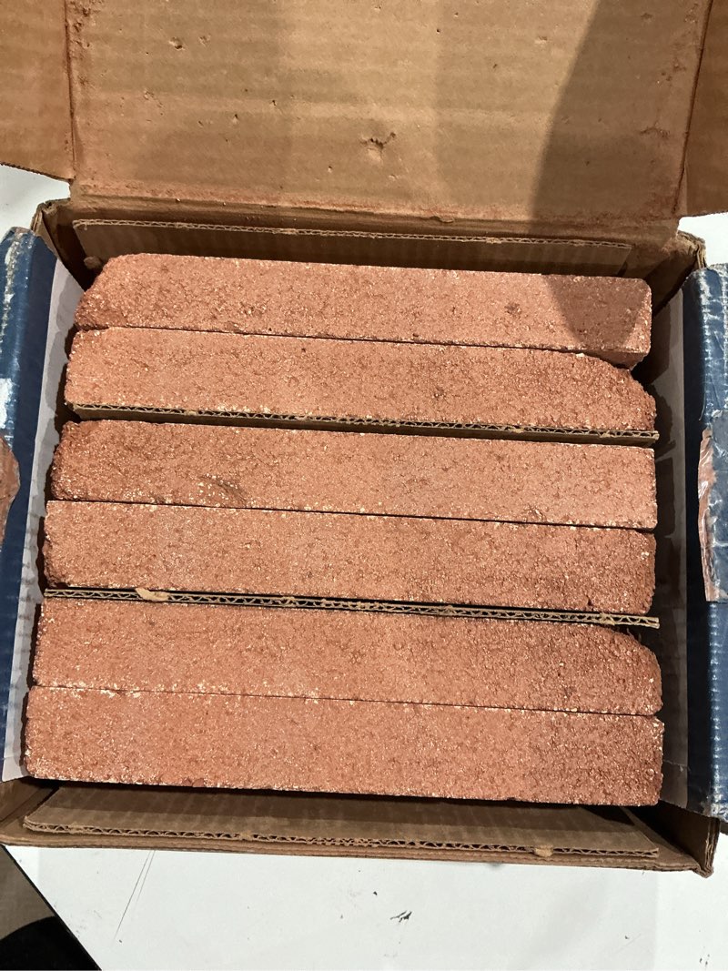 Condition photo showing As Is for rutland fire bricks for wood-burning fireplaces & woodstoves, red, case of 6