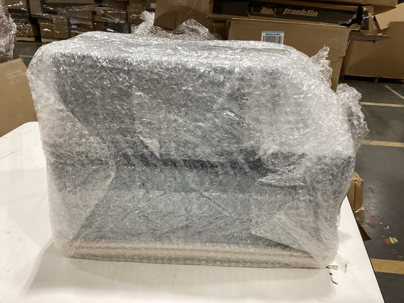 Condition photo showing New/Like New for Menkxi 6 Pcs Large and Small Plastic Storage Bins with Lids 14.4 x 10.4 x 5.1 Inch Stackable Storage Containers Decorative Cubby Organizer for Clothes Shelves Garage Closet Office (Blue) Large and Small Blue 6