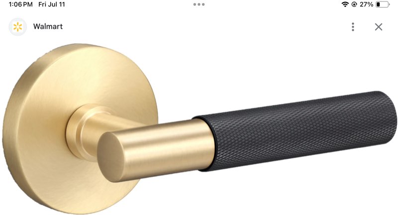 (2 piece)Sure-Loc Ap100-Rd Grip-Skn Aspra Round Non-Turning One-Sided Dummy Door Lever - Black