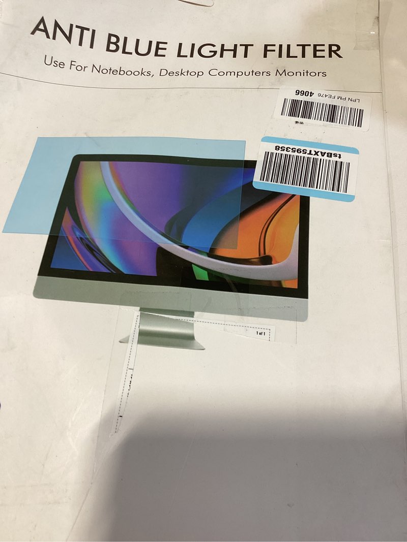 Condition photo showing New/Like New for Anti Blue Light Screen Filter, Universal Blue Light Blocking Screen Protector Panel for 23, 23.6, 23.8, 24 inches Diagonal Desktop Computer LED PC Monitor- Widescreen Monitor Frame Hanging Type