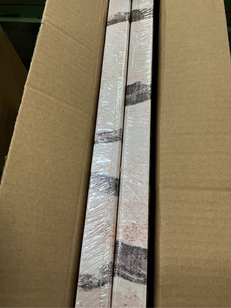 Condition photo showing Good Condition for sechars Rustic Tree Branches Canvas Print Wall Art Beige Tree Painting Picture Vintage Brown Farmhouse Living Room Decorations 20"x40"x2PCS