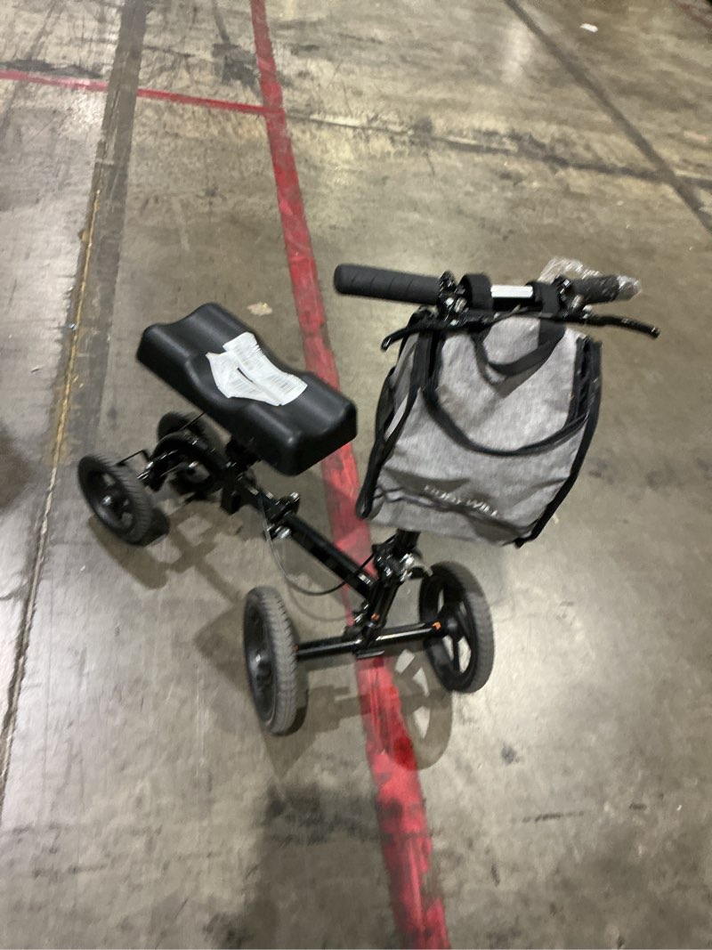 Condition photo showing As Is for cosywill steerable knee scooter,economy knee walker,all terrain foldable medical scooter for foot injuries crutches alternative,black
