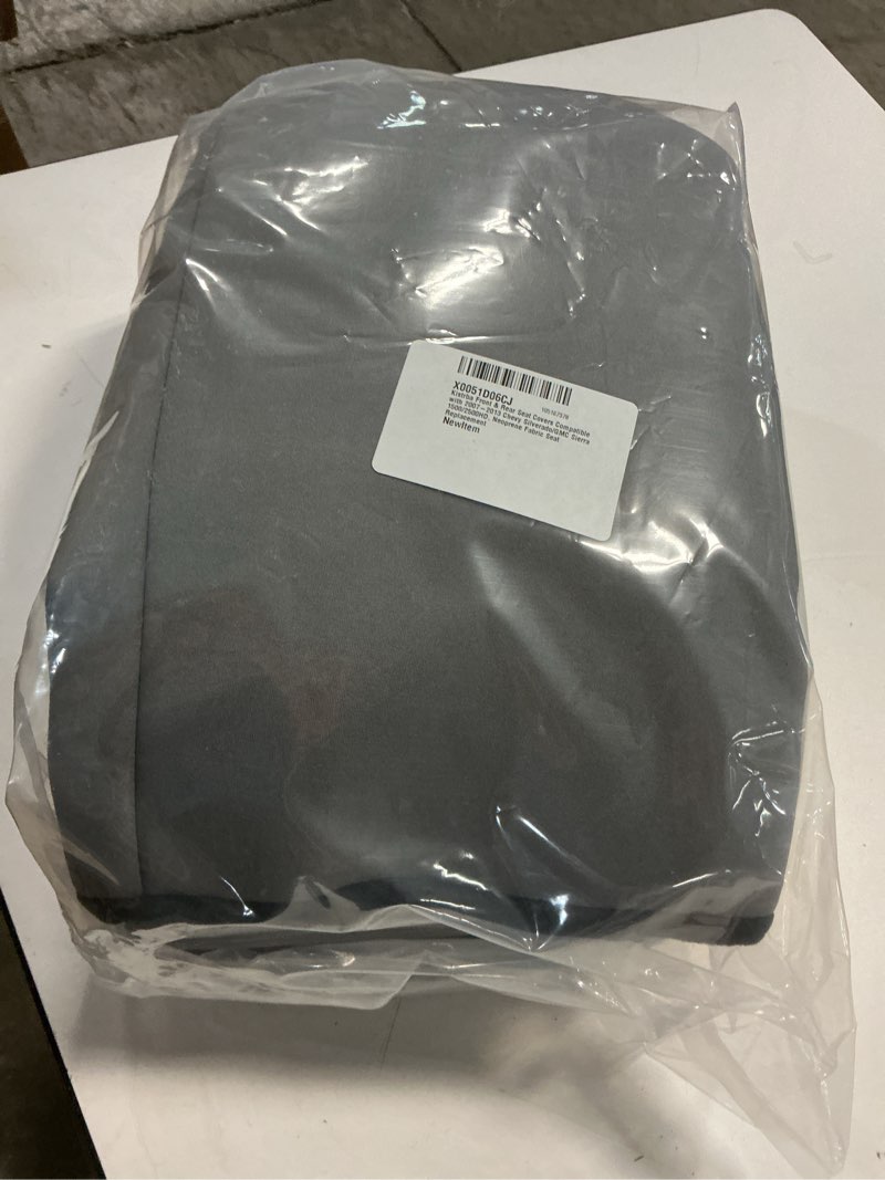 Condition photo showing Good Condition for front & rear seat covers compatible with 2007-2013 chevy silverado/gmc sierra 1500/2500hd, neoprene fabric seat replacement front and rear charcoal