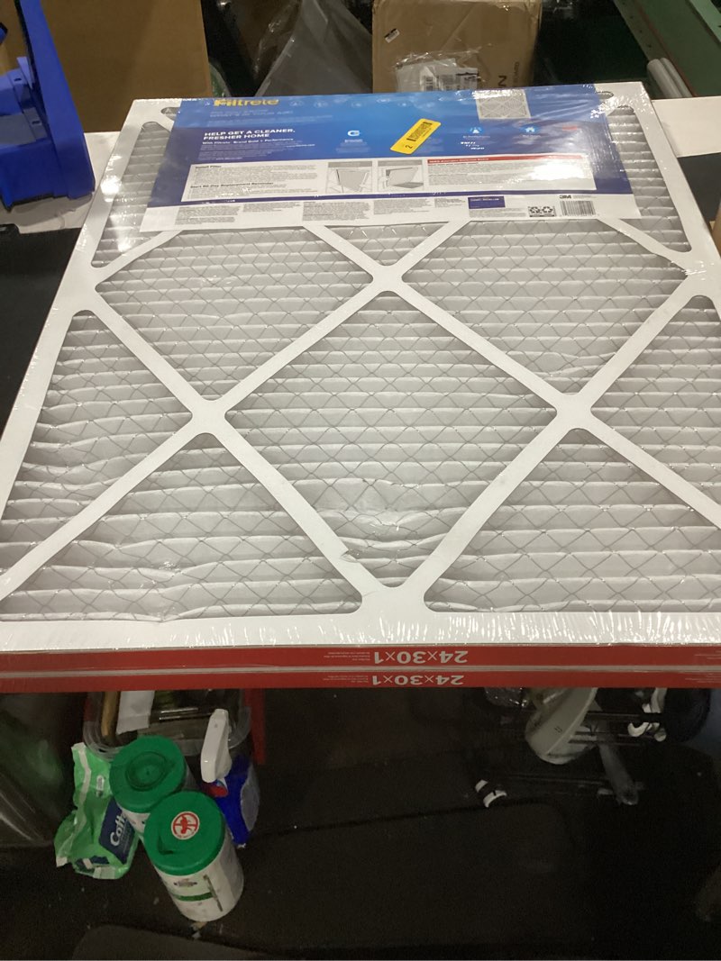 Condition photo showing As Is for filtrete 24-in w x 30-in l x 1-in merv 11 1085 mpr allergen defense extra electrostatic pleated air filter (2-pack)