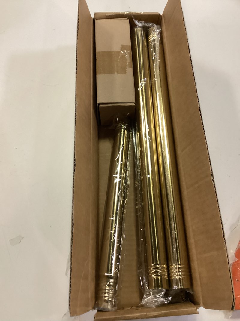 Condition photo showing New/Like New for Gold Tension Shower Curtain Rod 36-84 Inch(3-7ft) Never Rust No Drilling Non Slip Spring Tension Shower Rod, Heavy Duty Tension Rod, Adjustable Curtain Rod for Bathroom Window Living Room Brushed Gold 36"-84"