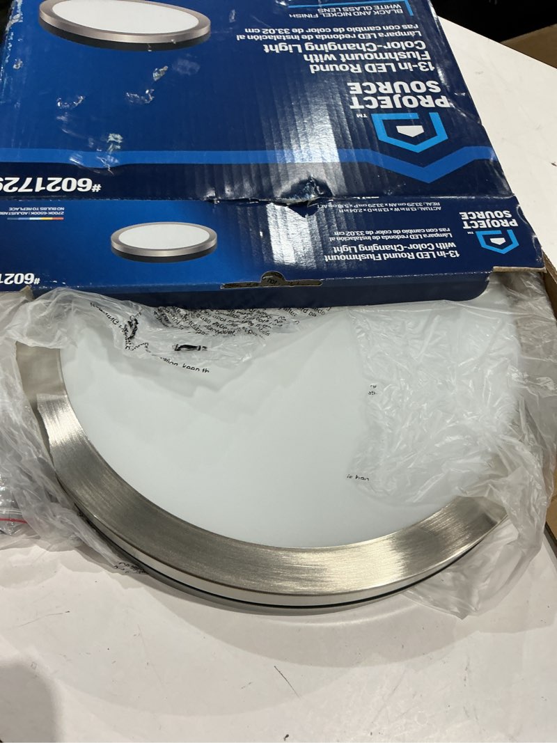 project source 1 -light 13.11-in matte black integrated led flush mount light