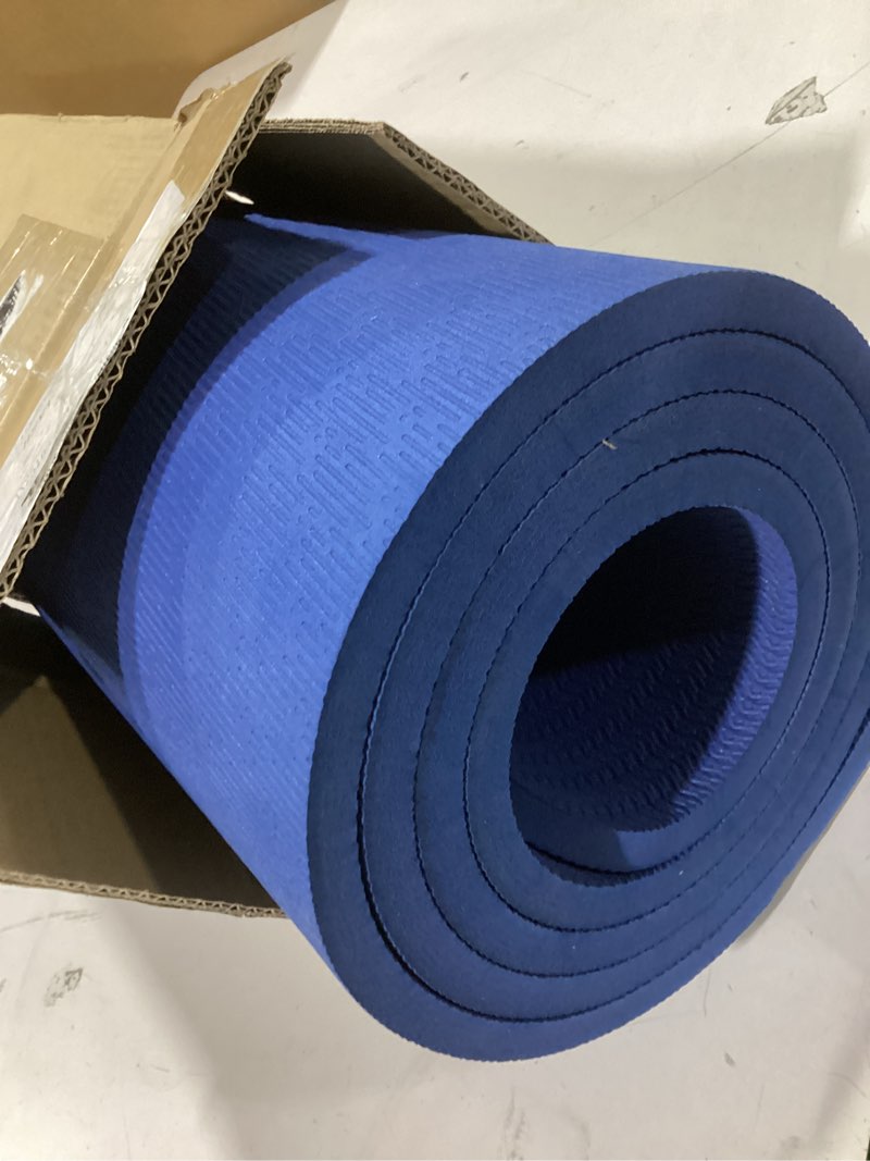 Condition photo showing Good Condition for Hatha Yoga Thick TPE Yoga Mat 72"x 27"x1/3 inch Non Slip Eco Friendly Exercise Mat for Yoga Pilates & Floor Workouts blue