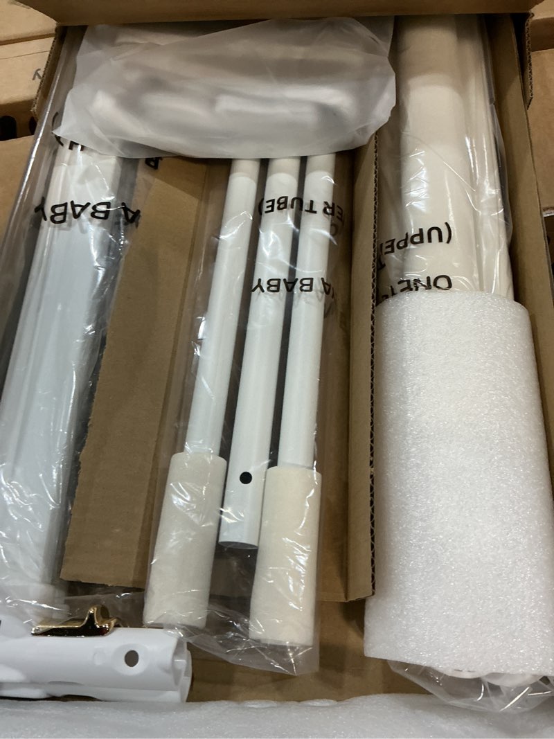 Condition photo showing Good Condition for 3 piece bed rails for king size bed, no-drill needed baby bed rail guard for toddlers with height adjustable, thickened child safety side railing guards/bedrail for kids, white/grey, 74.8x78.7x78.7in 3 sides king - no nail grey/white