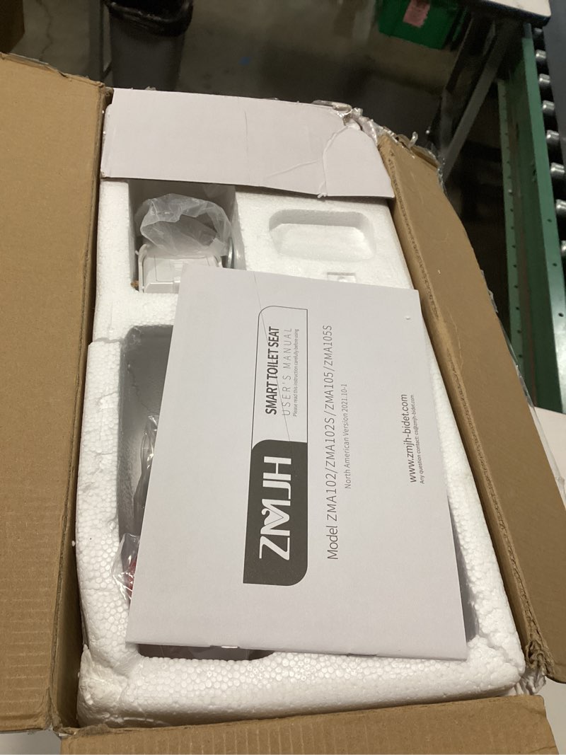 Condition photo showing Good Condition for ZMJH Bidet Toilet Seat, Electric Smart Heated Seat with Slow Closes, Vortex Wash, Warm Dryer, Rear and Front Wash, Warm Water, Remote Control, and Night Light, White, A102S-W (Elongated) Oval