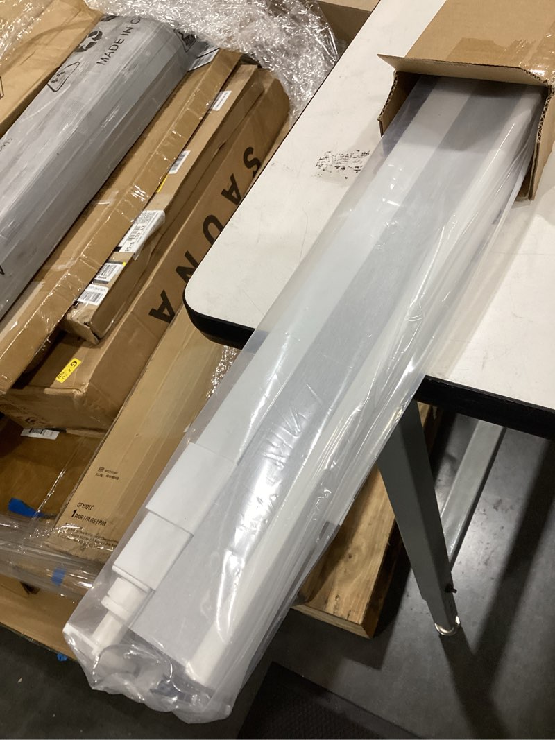 Condition photo showing Good Condition for lazblinds cordless cellular shades, no tools no drill blackout honeycomb shades pleated blinds for windows, 28'' w x 48'' h, silver white blackout-silver white 28'' w × 48'' h