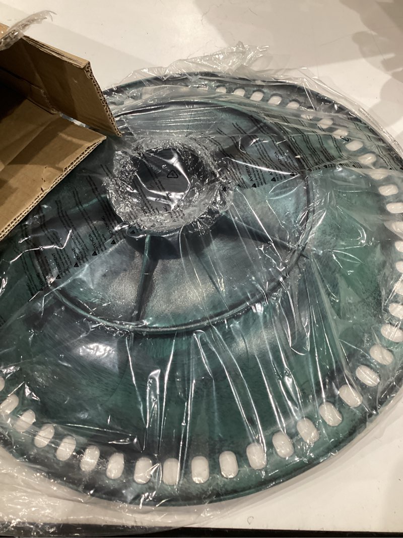 Condition photo showing Good Condition for vivohome bird bath for outside, polyresin pedestal bird baths for outdoor, garden, 28 inch height weather-resistant birdbaths with 20" bowl, green