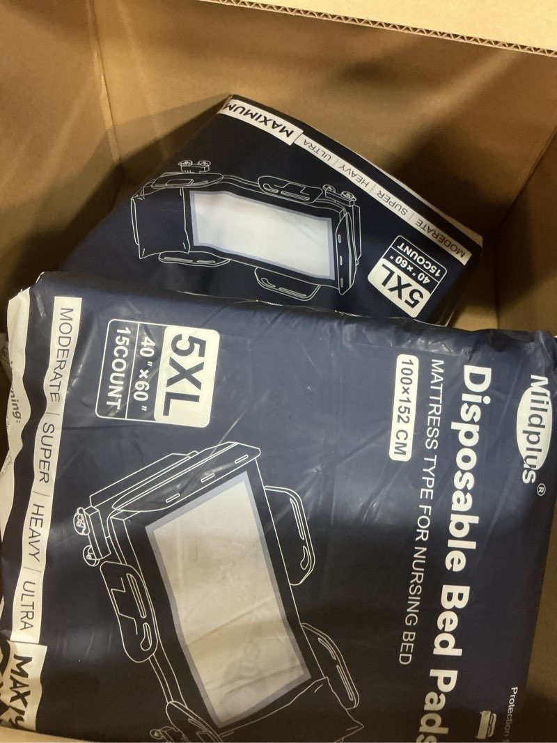 Condition photo showing Good Condition for Heavy Duty Underpads 40"X60" Super Sized Chucks Pads 270 Grams Disposable Bed Pads with Strength Cloth Backing Extra Absorption Pads for Incontinence (100X152CM, 30 Count, Discreet Packaging) 40"X60" -30 Pcs