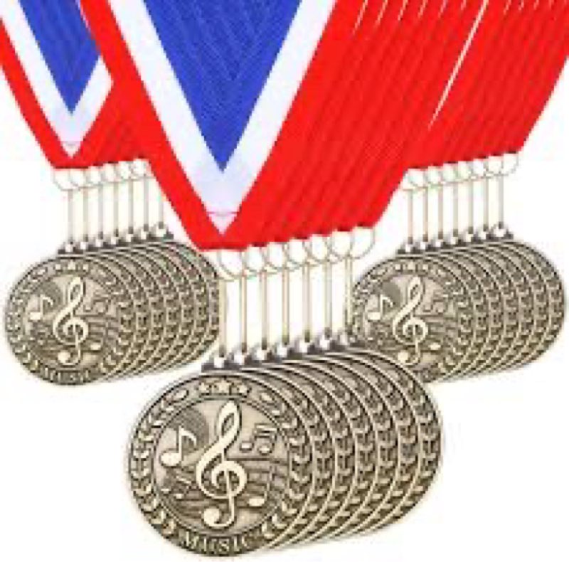 quelay 100 pcs 2'' award medals bulk gold winner medals with neck ribbons metal trophy award prize g
