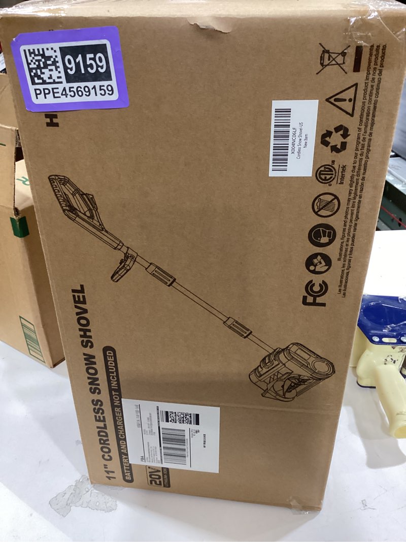 Condition photo showing New/Like New for Cordless Snow Shovel Compatible with DeWalt 20V MAX Battery (Tool Only), 11" Lightweight Electric Snow Blower with 20FT Max Throw & Adjustable Handle, Snow Thrower for Driveway, Deck, Patio & Steps Black+Yellow