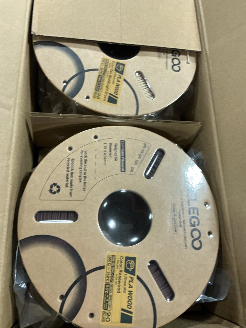 Condition photo showing New/Like New for elegoo wood pla filament bundle 1.75mm 4kg, real wood flour added 3d printer filament, 4pcs 1kg spool(2.2lbs) fits for most fdm 3d printers pla wood bundle 4kg