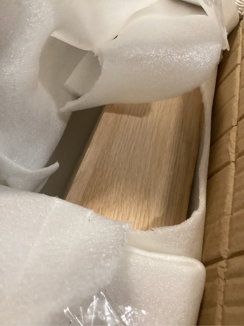 Condition photo showing Good Condition for 3.5" x 3.5" x 48" Solid Red Oak Stair Wood Newel Post Kit Wooden Balusters Skirt Wood Post with Stair Cap Deck Base Bracket Cover for Staircase Interior Railing Newels for Stairs Handrail