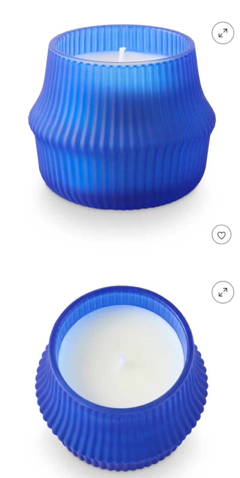 3.9oz Ribbed Basket Glass Scented Citronella Candle Blue - Bullseye's Playground™ ( 4 pc) 